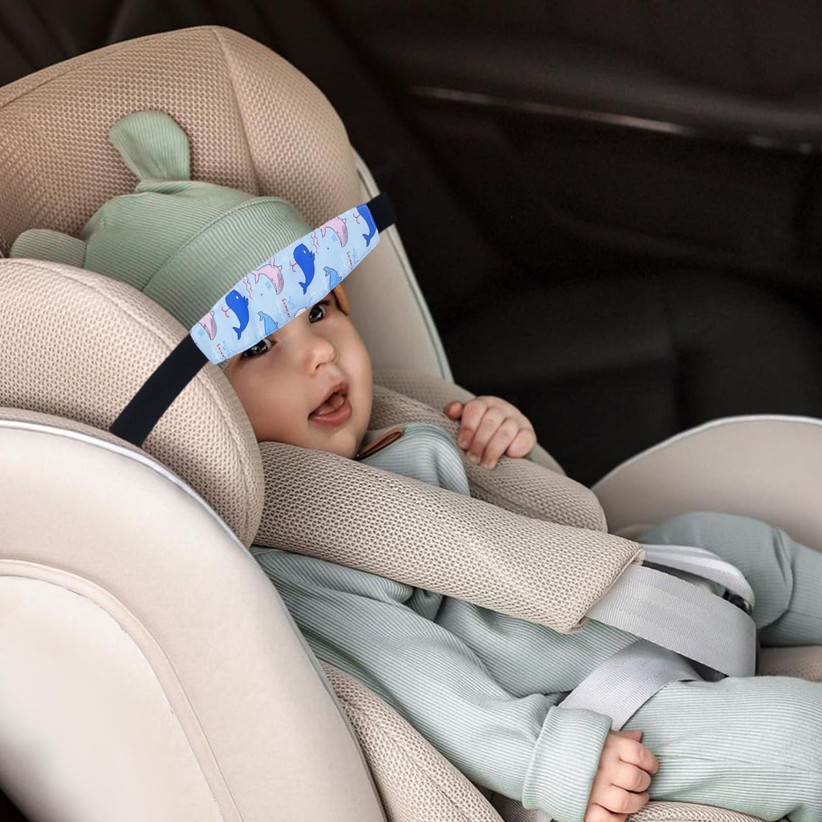 3 bandas de apoyo para la cabeza del bebé para cochecito, asiento de coche, correa de alivio del cuello, reposacabezas para dormir, viajes, soporte para la cabeza para niños pequeños, niños