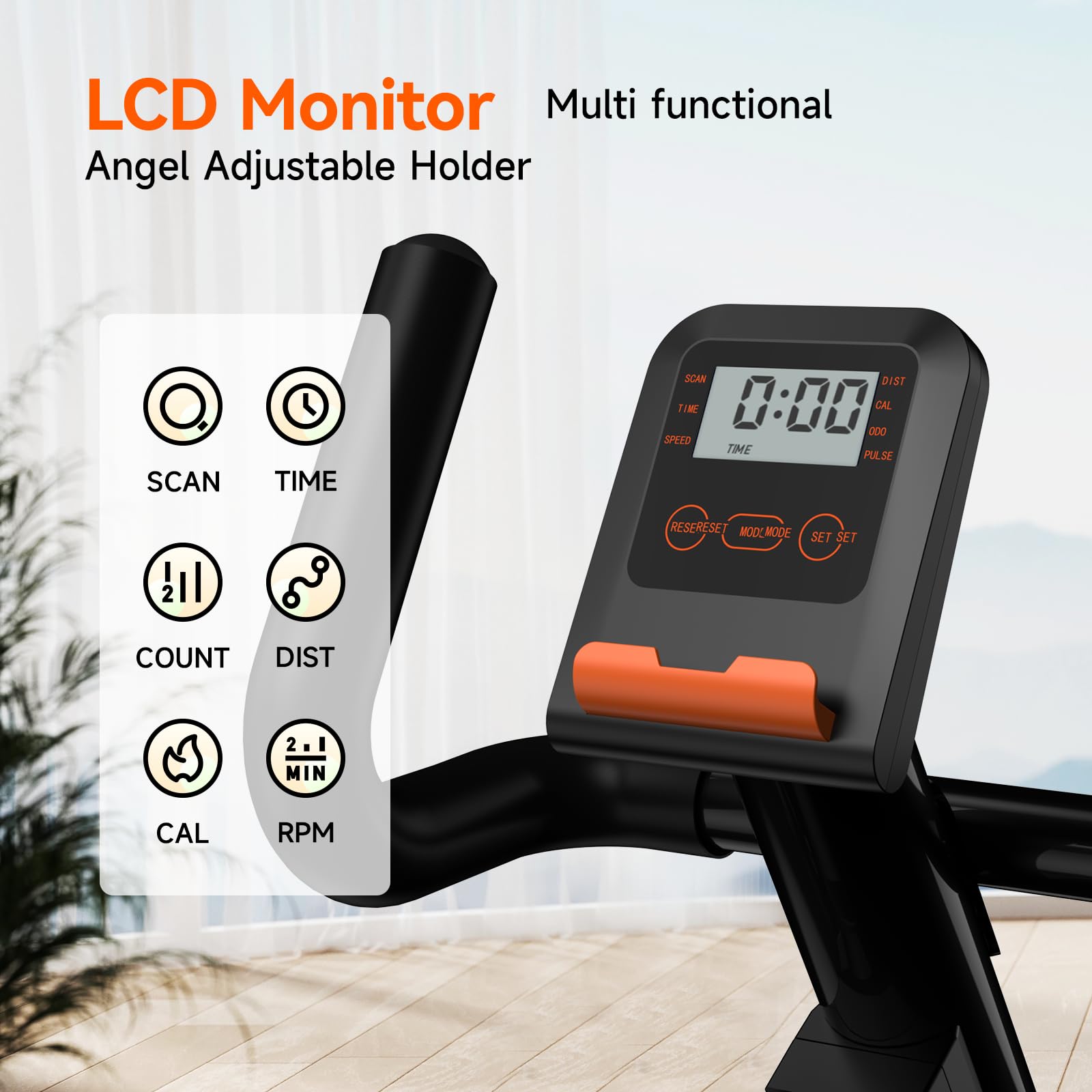 CYCOOL Recumbent Exercise Bike Comfortable Seat MultiFunction LCD