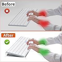 Vista 7 de Soporte para teclado de computadora Richboom, soporte para teclado de PC inclinable con elevación para escritura ergonómica fácil, bandeja