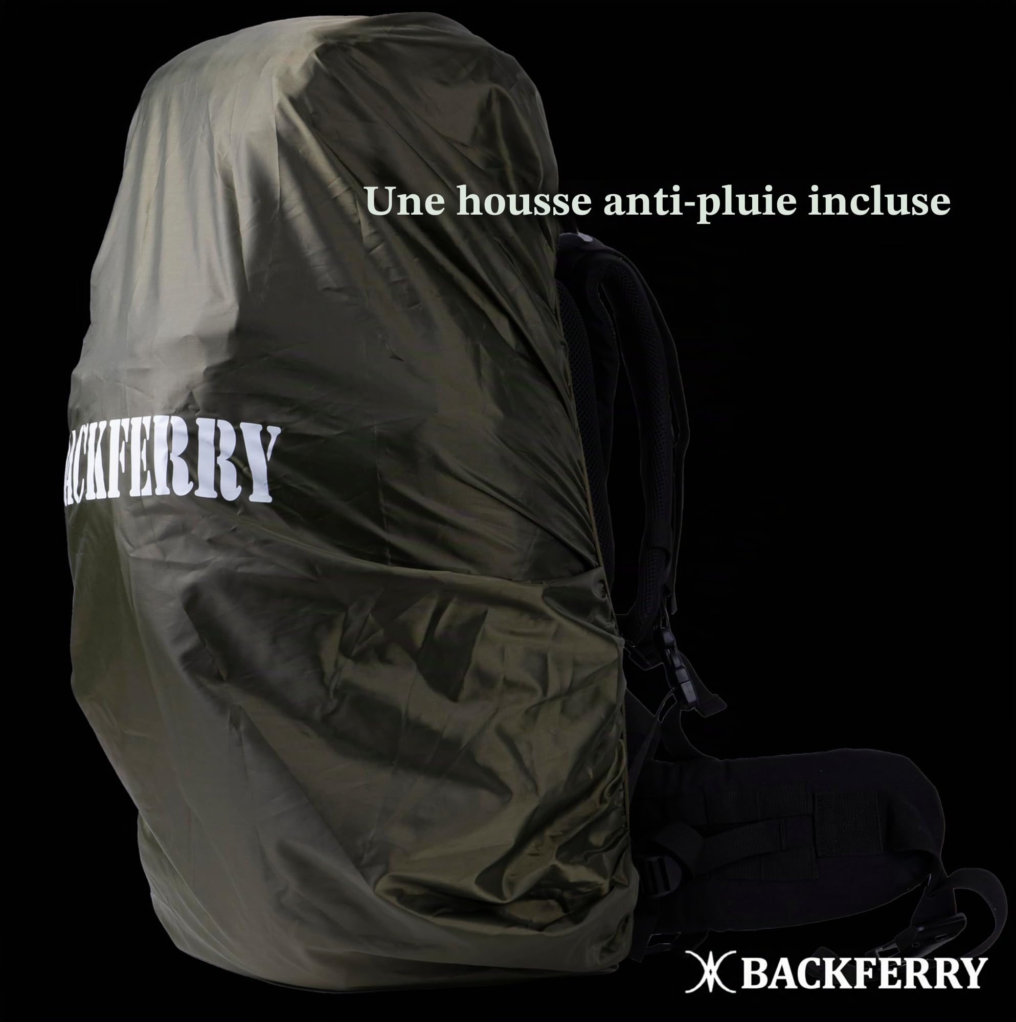 Grand Sac à Dos Tactique Militaire avec Cadre Interne d'hydratation et Molle Compatible pour Le Camping, la Chasse, la randonnée et L'Aventure Sauvage 80 l