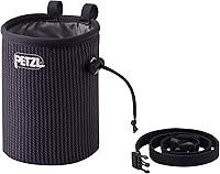 Petzl BANDI Round Chalk Bag Eco-Design: Lightweight Climbing Chalkbag with Secure Closure & Full-Hand Access