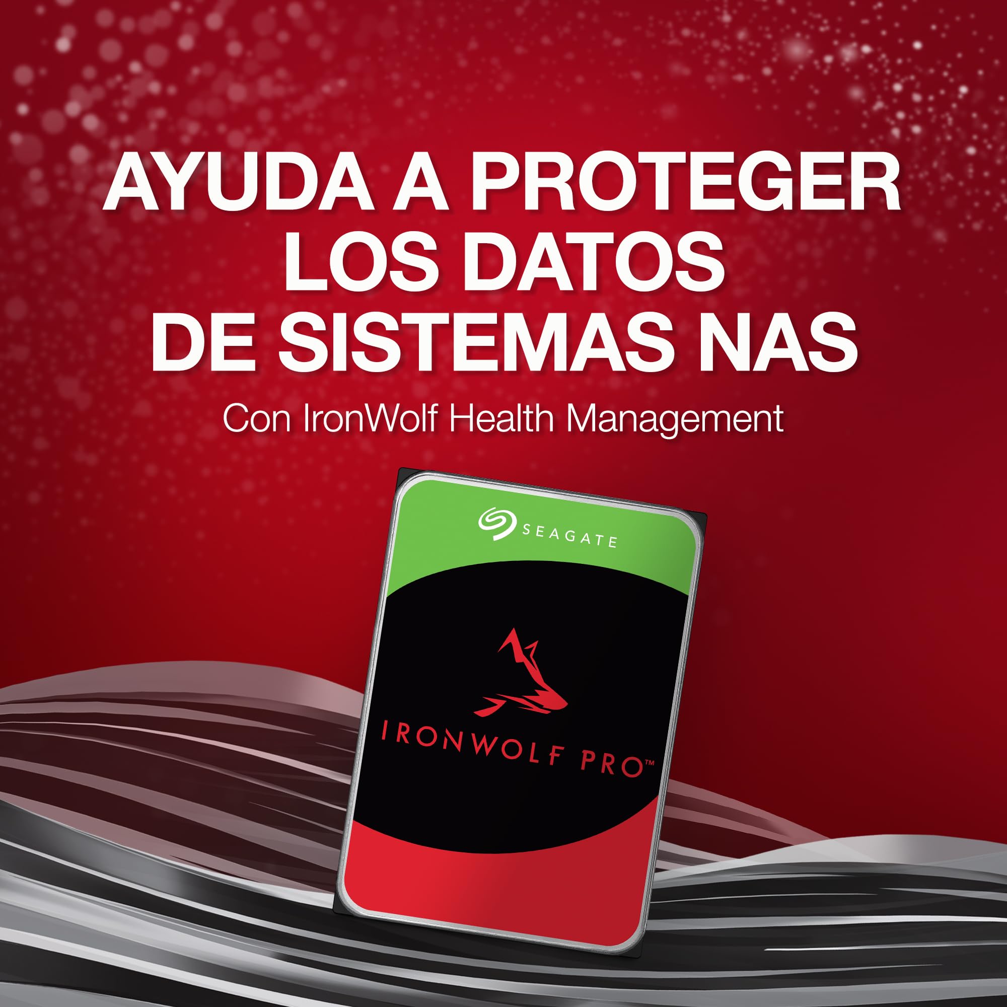 Seagate IronWolf Pro 30TB, NAS Disco Duro Interno, 3.5", 7200 U/Min, CMR, 512 MB Cache, SATA 6 GB/S, Data Rescue Service (ST30000NT011)