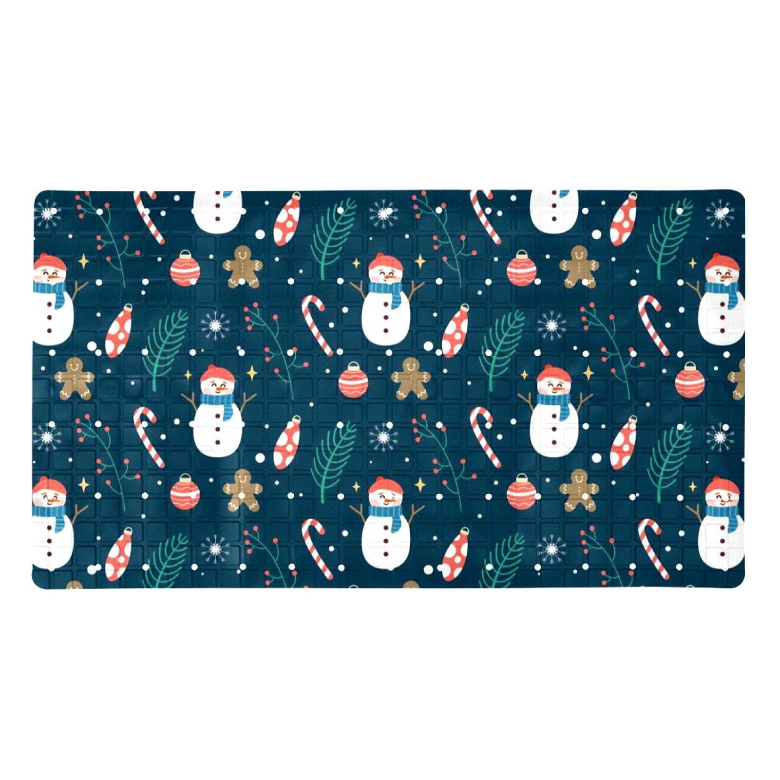 Alfombra de ducha de Navidad alfombrilla de baño con 112 ventosas