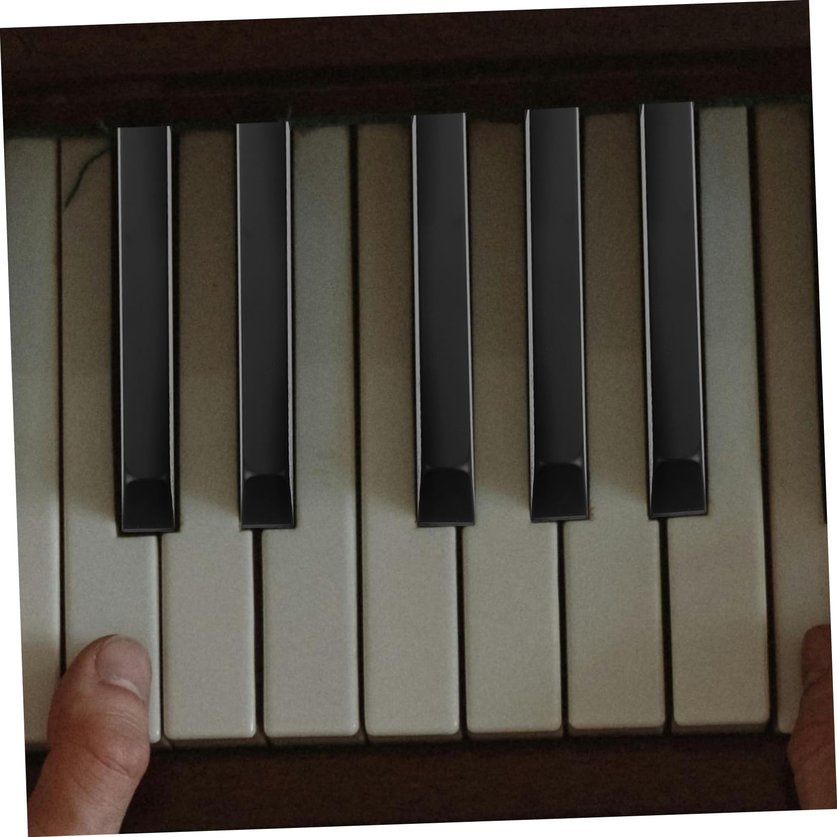 TOYANDONA 20piezas para Piano Unidades De Teclas Negras Brillantes Accesorios para Reparación De Instrumentos
