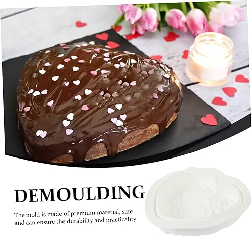 Miniatura 9 de LIFKOME Molde para pastel de corazón, moldes para cubitos de hielo, moldes para pasta de goma, moldes para cubitos de hielo, molde de fondant, molde