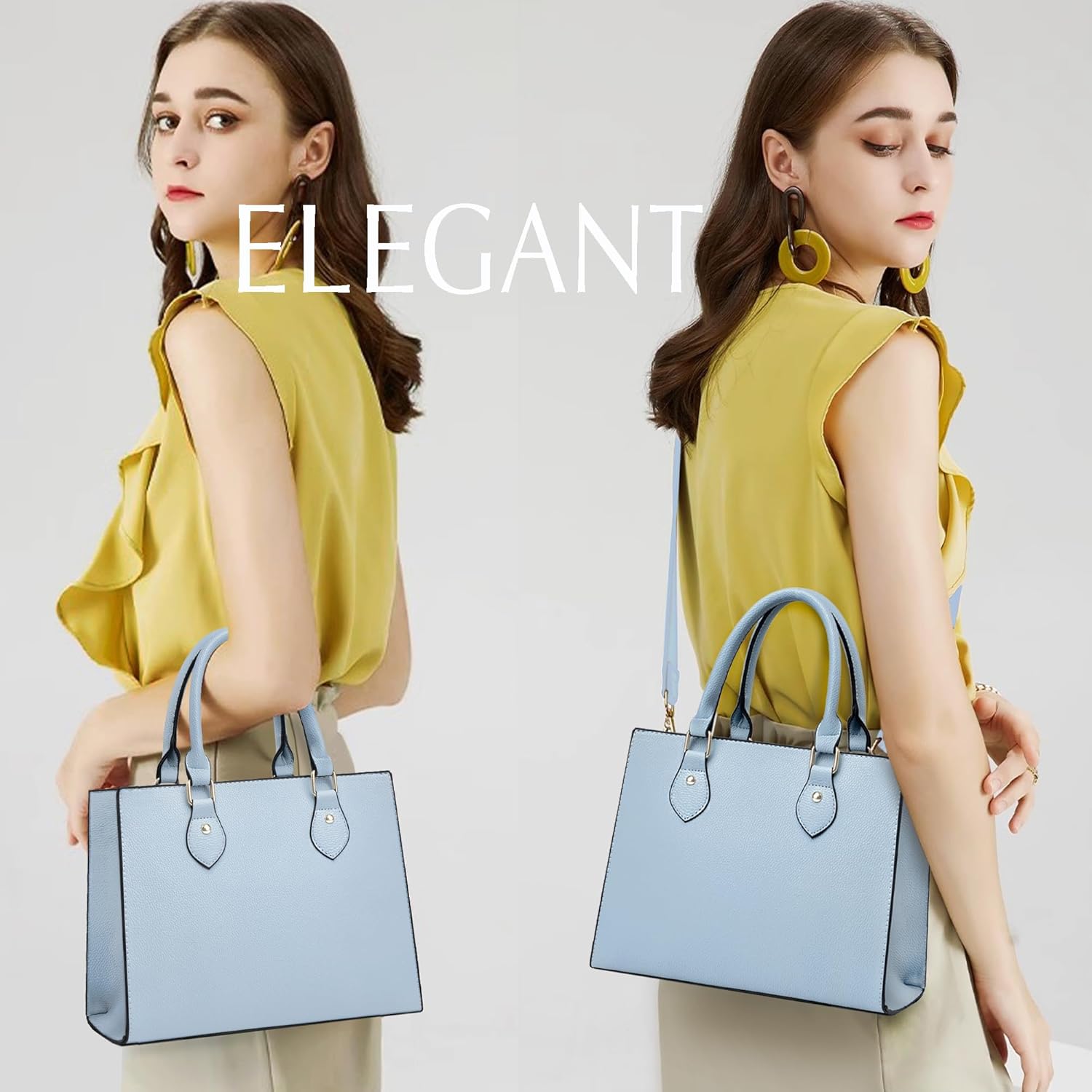 CHICAROUSAL Crossbody Purses and Handbags for Women PU Leather Tote Top Handle Satchel Shoulder Bags - Image 3