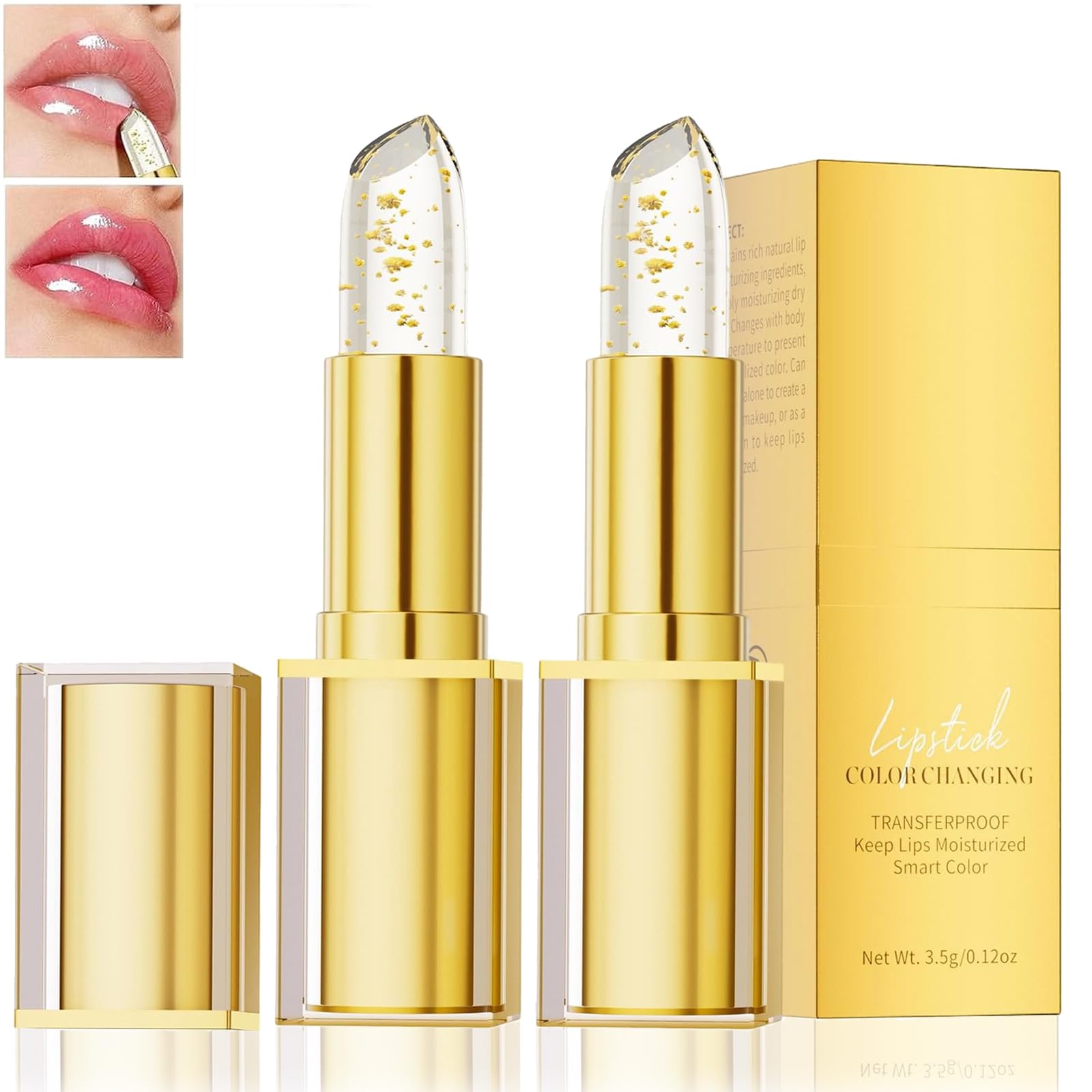MYSQIHO 2Pcs Kivora Lipstick, True Tone Ph Adjusting Lipstick for Women