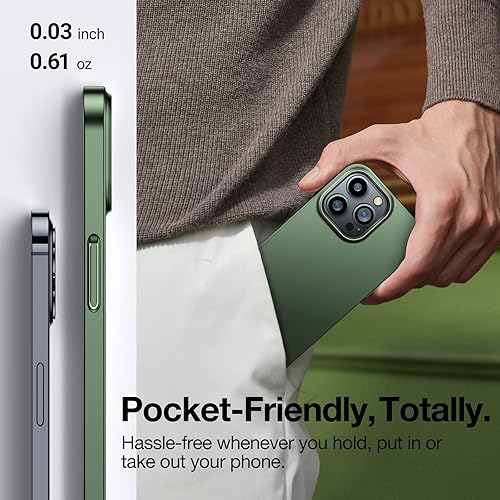 Miniatura 6 de TORRAS Funda delgada para iPhone 13 Pro de 6.1 pulgadas, nunca amarillea, ultrafina para iPhone 13 Pro, súper ligera, mate, carcasa delgada de