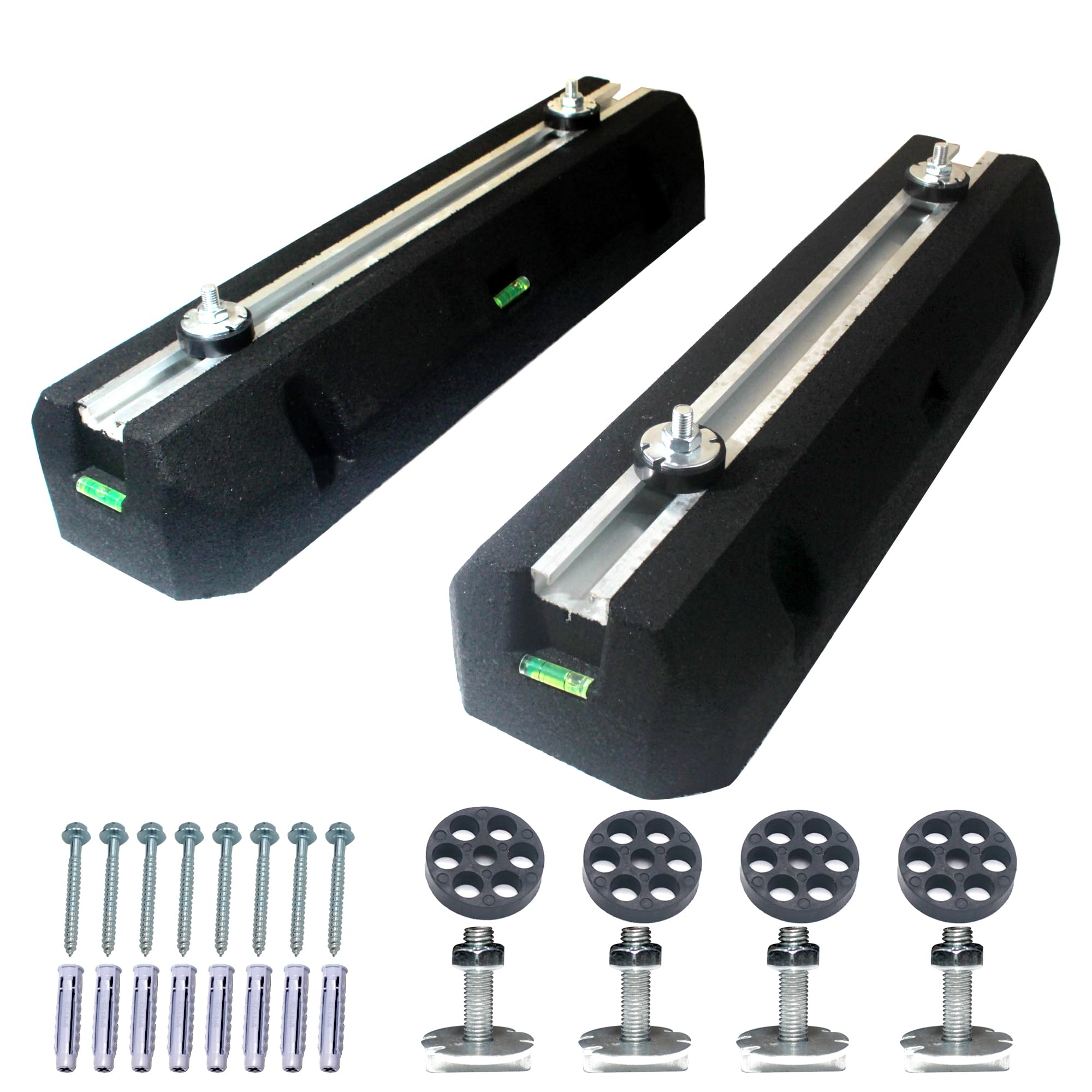 Mini Split Pad for 7000-75000BTU AC Mounting Bracket Base,Heavy-Duty Condenser Pad for Air Conditioners Condensers Heat Pump System Anti-Vibration Isolator Ground Stand Mount Outside (9000-60000BTU)