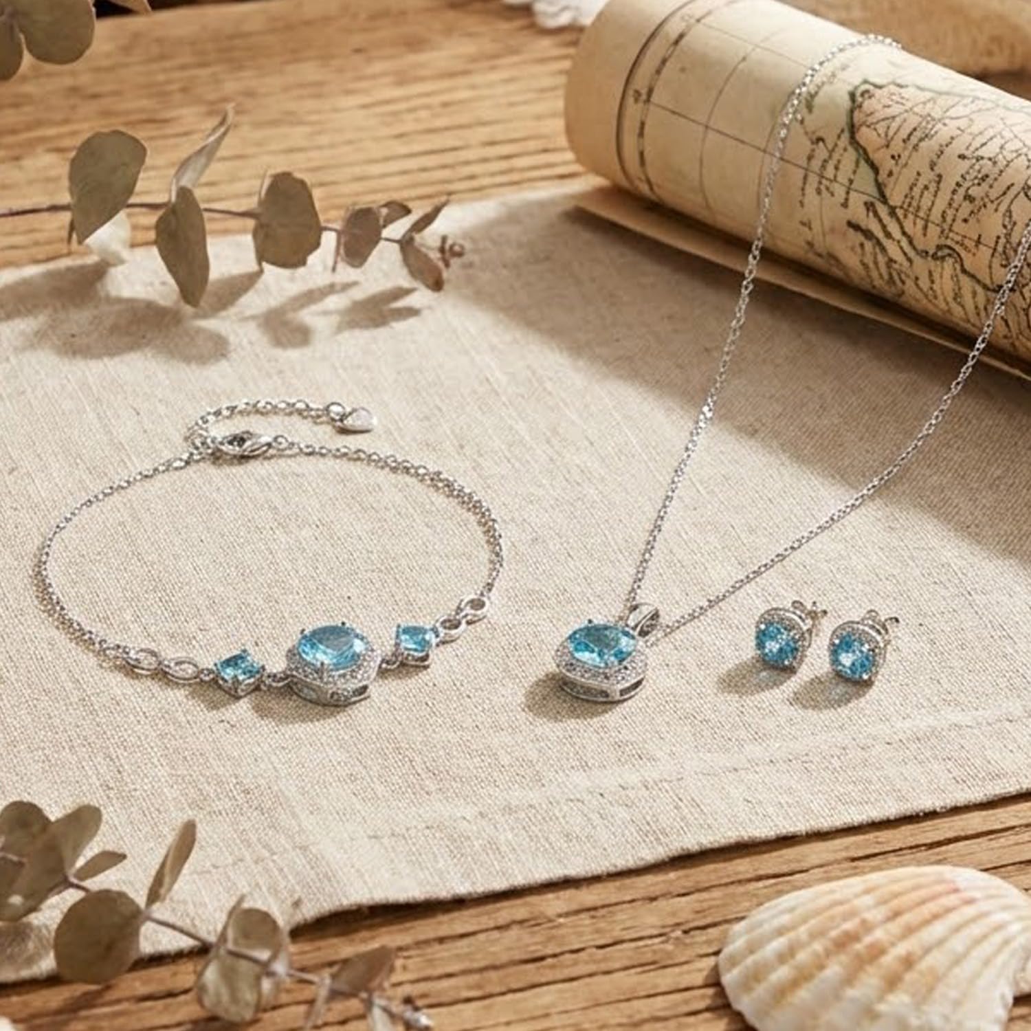 Schmuckset Damen 925 Silber mit Zirkonia, Infinity Unendlichkeit Halskette Armband und Ohrstecker Set, Kette mit Anhänger Schmuck Geschenke für Frauen