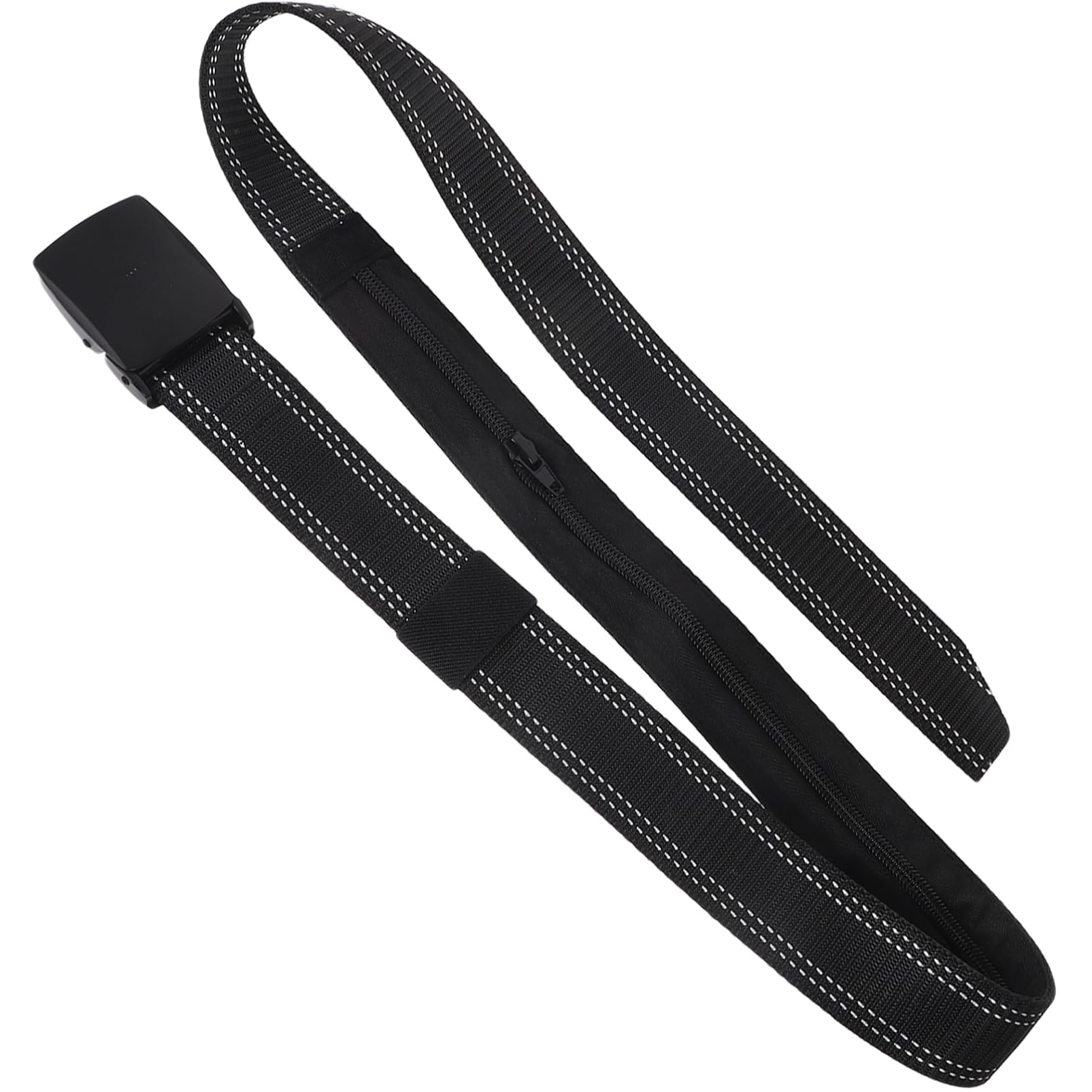 PACKOVE Versteckter Geld gürtel gurtstopper gurtschoner men accessories men belt Herrengürtel Gürteltasche für Männer Geldgürtel reisen Versteckter Geldgürtel für die Reise Stoff Black