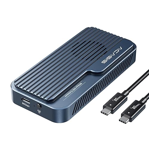 ACASIS 80Gbps M.2 NVMe SSD Enclosure, with Cooling Fan, Compatible with Thunderbolt5/USB4 V2.0, Back Compatible with Thunderbolt4/USB4 V1.0, USB3.2/3.1/3.0 (TB501 Pro)(Phantom Gray)