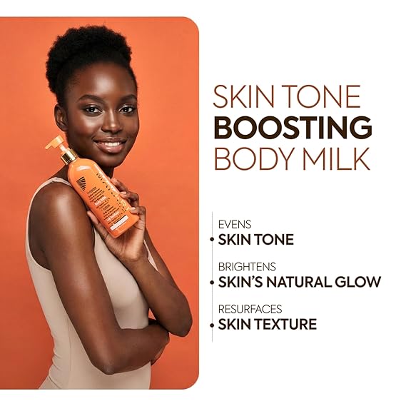 MAKARI Extreme Argan & Carrot Seed Oil Skin Toning 2-Piece Gift Set | Exfoliating Soap & Tone-Boosting Body Lotion | Botanical Self-Care Kit with Free Makeup Bag