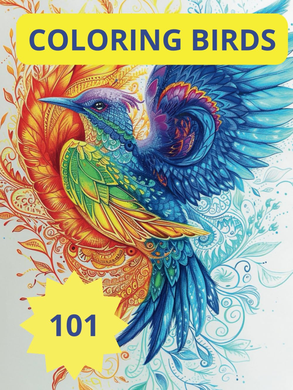 Livre de coloriage oiseaux pour réduire l'anxiété et retrouver le calme