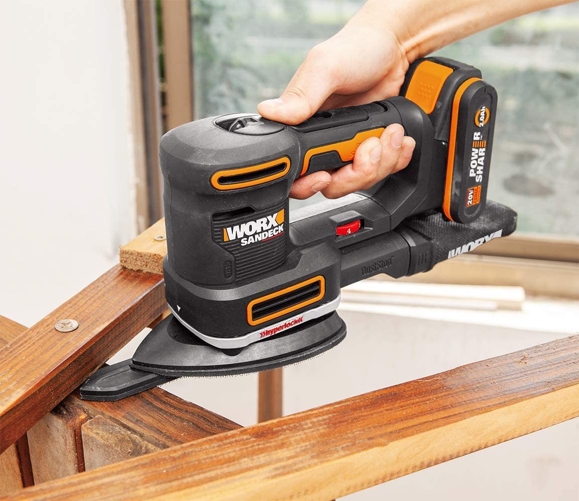 WORX WX820 Levigatrice Sandeck 5 in 1-20V con 1 batteria da 2.0Ah