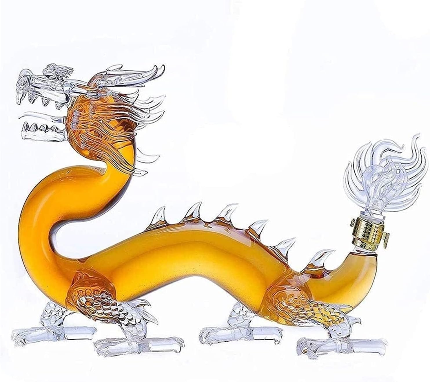 decanter Dragon Shape Whiskey Decanters, Reusable Liquor Wine Decanter Whiskey Carafes 1000ml