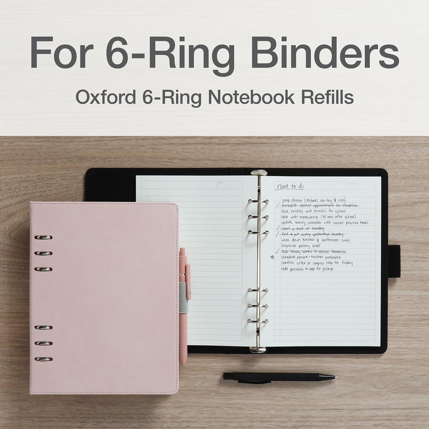 Oxford A5 Refill Paper, 6 Ring Lined Paper with Boxes for To Do Lists, 120 Sheets, 6 x 8.25 Inches, Notebook, Bullet Journal and Planner Inserts (1016732) image 5