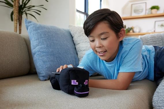 Mattel Minecraft Plush Ender Dragon Character Soft Doll, Video Game-Inspired Collectible Toy Gift, 8-inch, HWH32