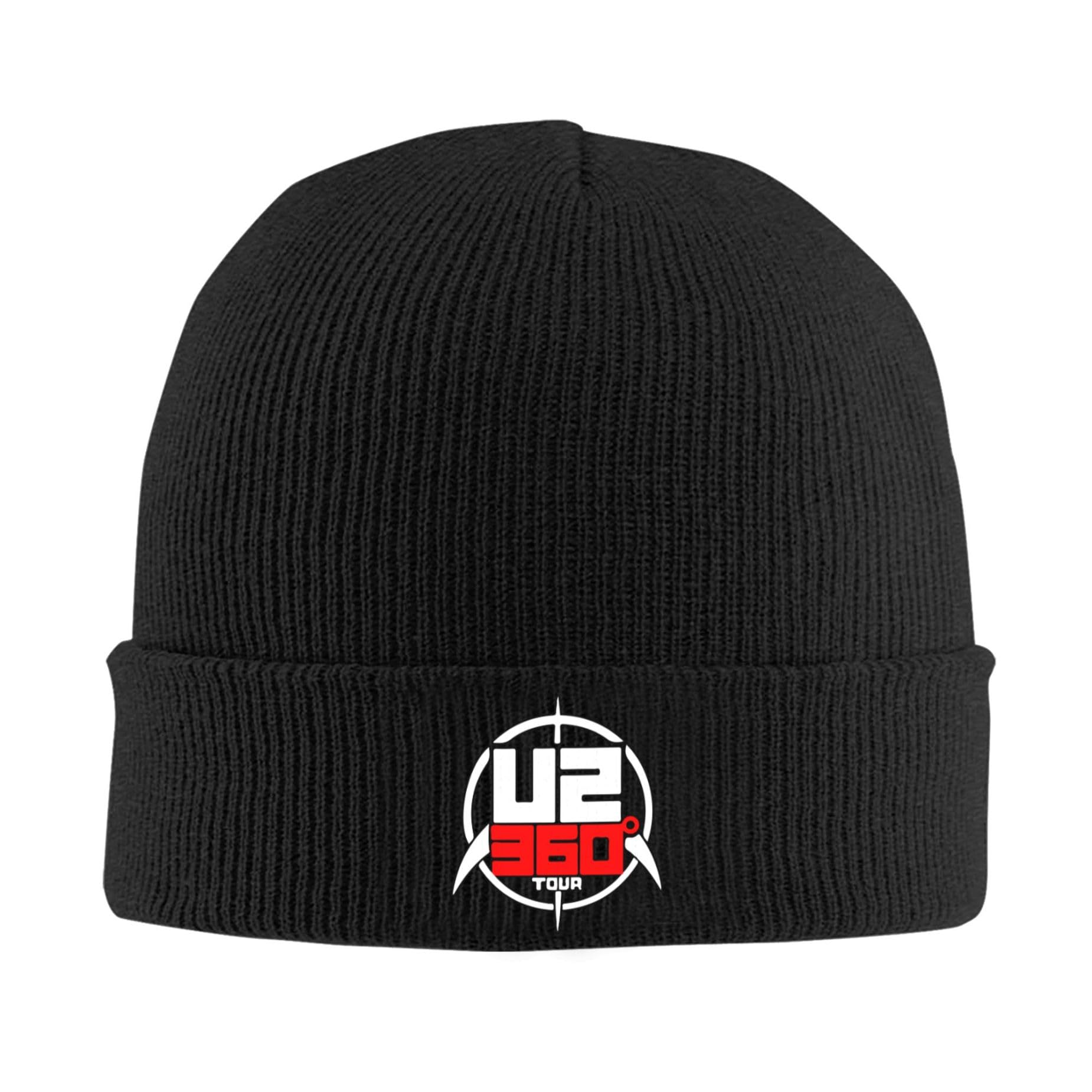 MZPQDKSLK Beanie Hat U*2 Men Women ​​Classic Knit Hats Warm Band Stretchy Soft Cuffed Winter Hat Unisex Thermal Skullcap Gifts for Him/Her/Dad/Mom