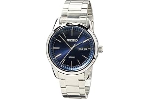 Solar-Quarzuhr von Seiko für Männer aus Edelstahl mit Edelstahlarmband