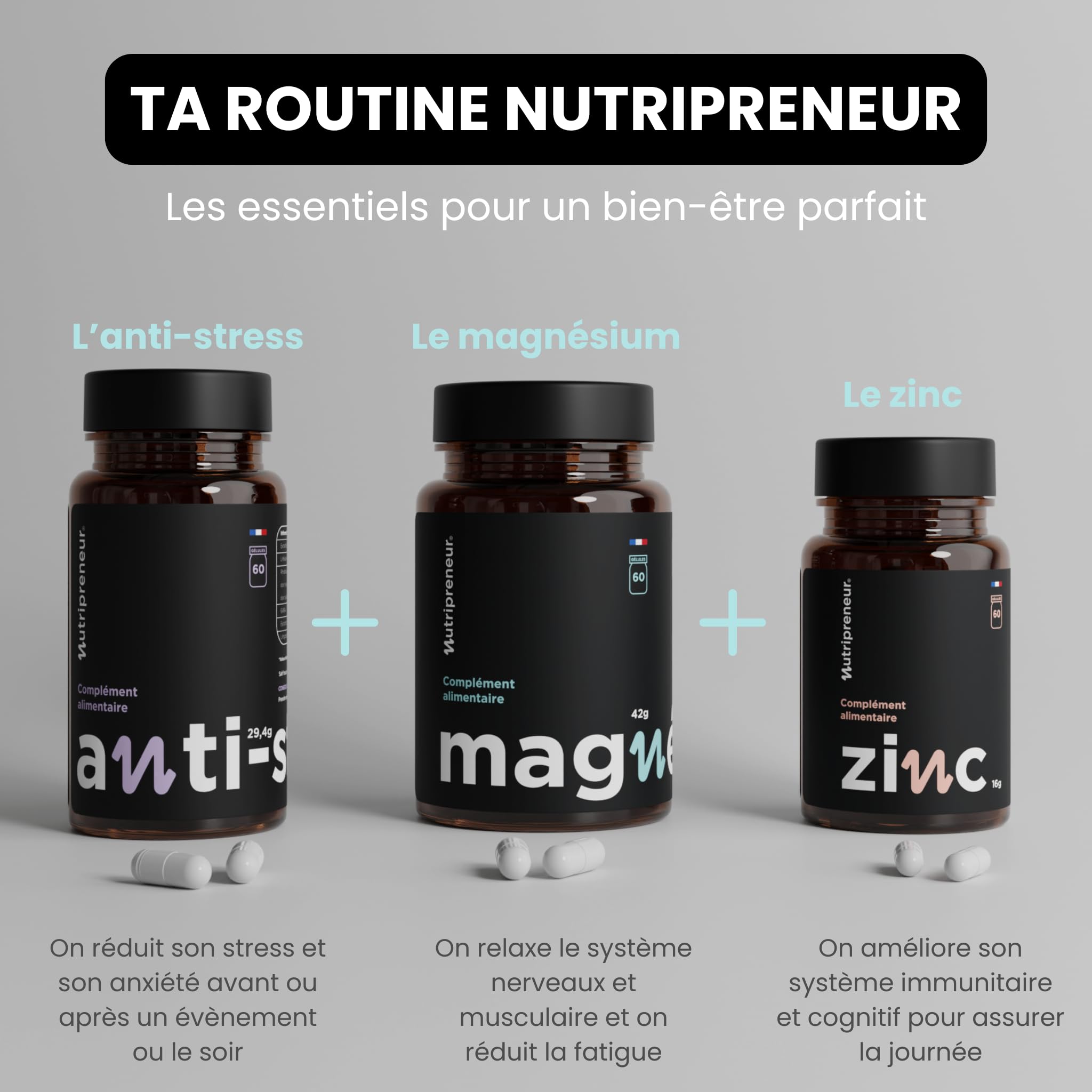 Anti-stress - 3 mois - Extrait de Safran, Rhodiola, L-théanine, Gaba, L-tryptrophane, Pavot de californie (3)