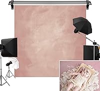Vista 8 de Kate 5x7ft/4.9 ft (W) x2.6.6 ft (H) Retro Sólido Rosa Claro Fondo Fotografía Accesorios Estudio Fondo Impreso Digital
