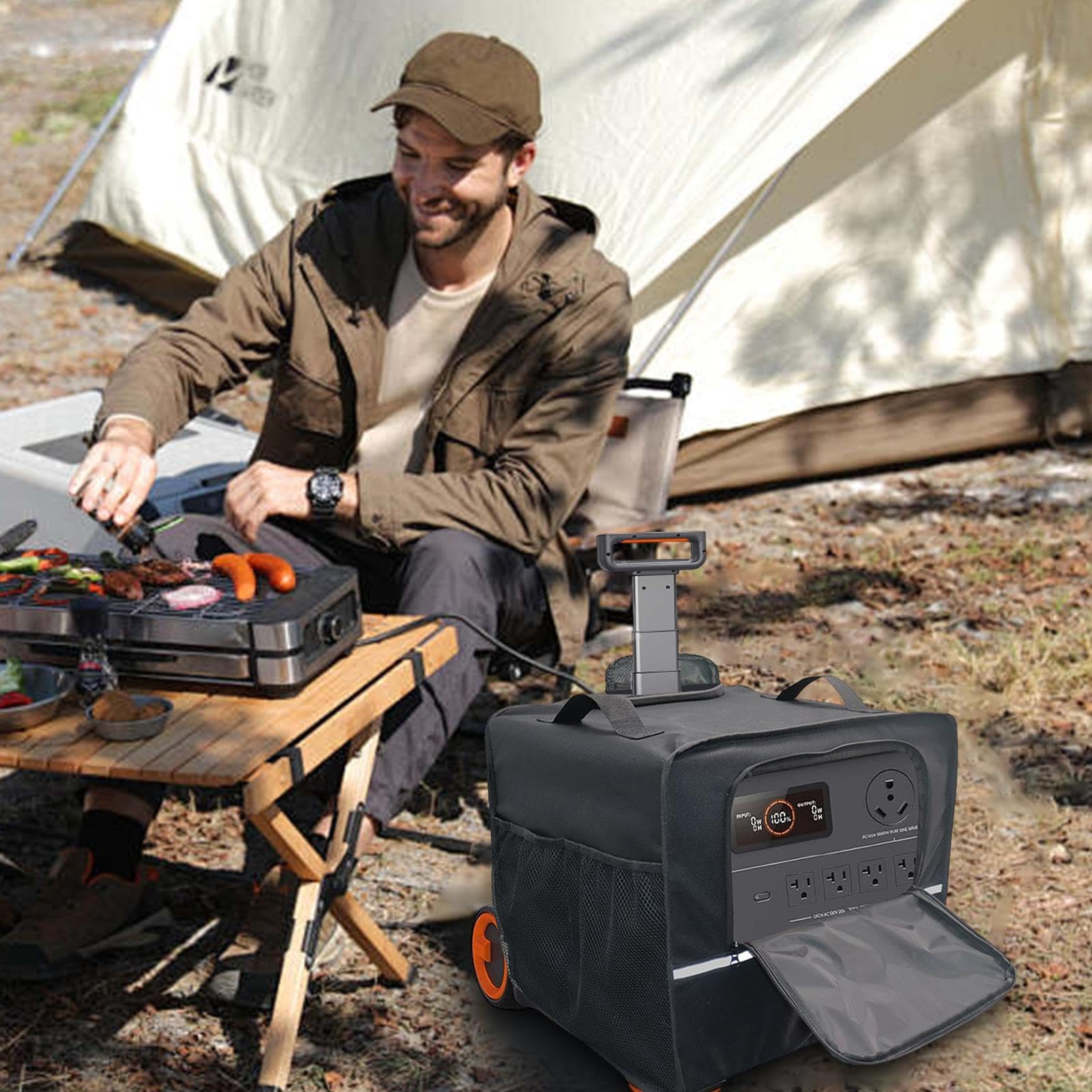 Housse De Protection Générateur Avec Poignées Coupe Vent Fond élastique