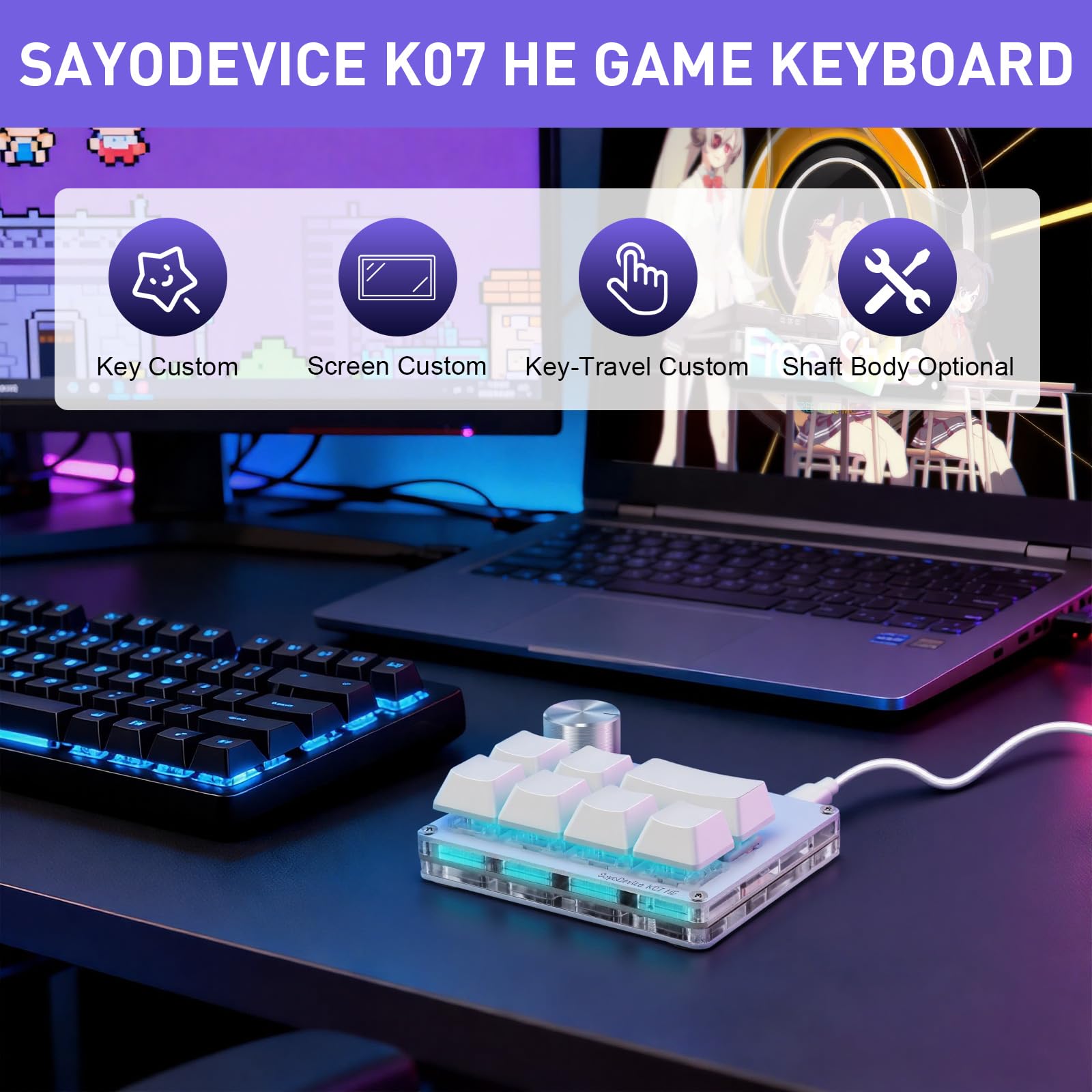 Amazon.com: SAYODEVICE K07-HE Rapid Trigger Hall Effect Music