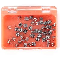 Vista 14 de 50 unids/caja de ortodoncia dental lingual botones linguales unibles botones linguales con ganchos de tracción, base de malla