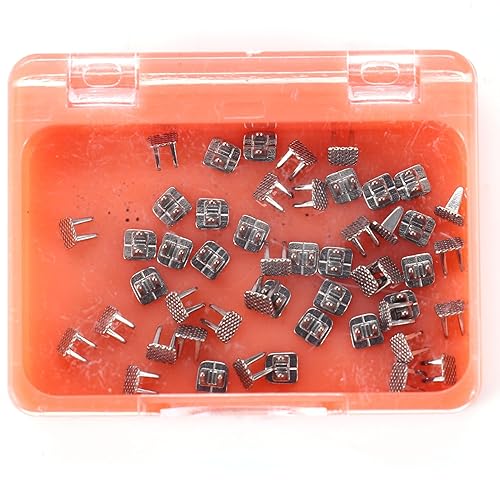 Miniatura 14 de 50 unids/caja de ortodoncia dental lingual botones linguales unibles botones linguales con ganchos de tracción, base de malla