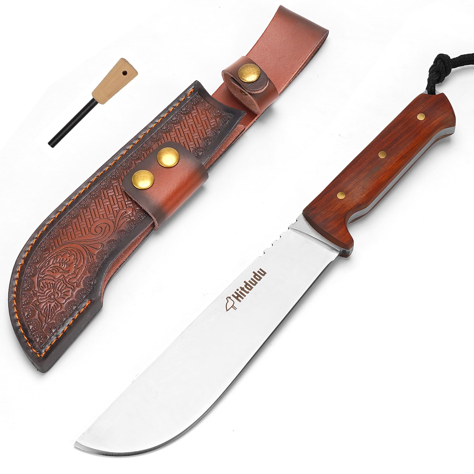 Machete with Sheath - Heavy Duty Bushcraft Hunting Knife, Multi-Purpose Knife for Gardening, Camping, Hunting and Bushcraft