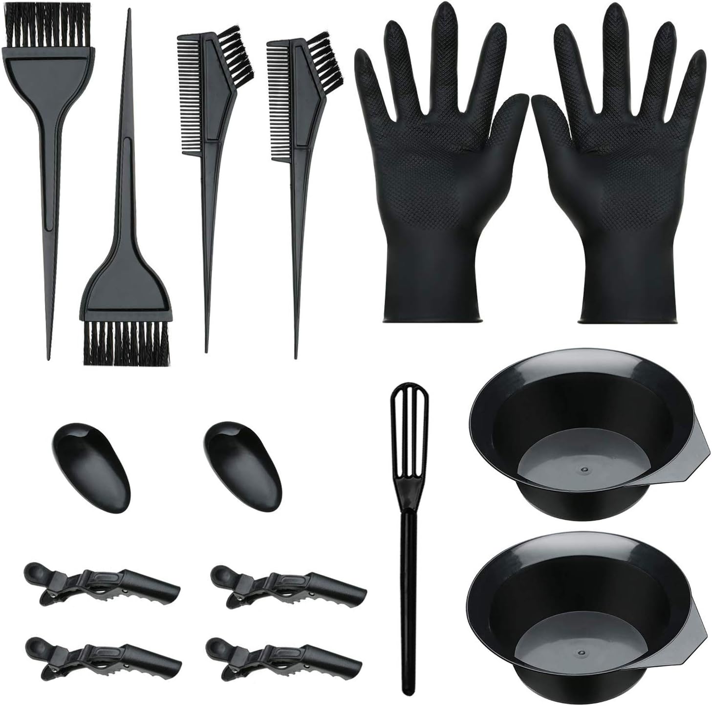 Hair Coloring Dyeing Kit Hair Tinting Bowl/Dye Brush/Mixing Spoon/Ear Cover/Gloves