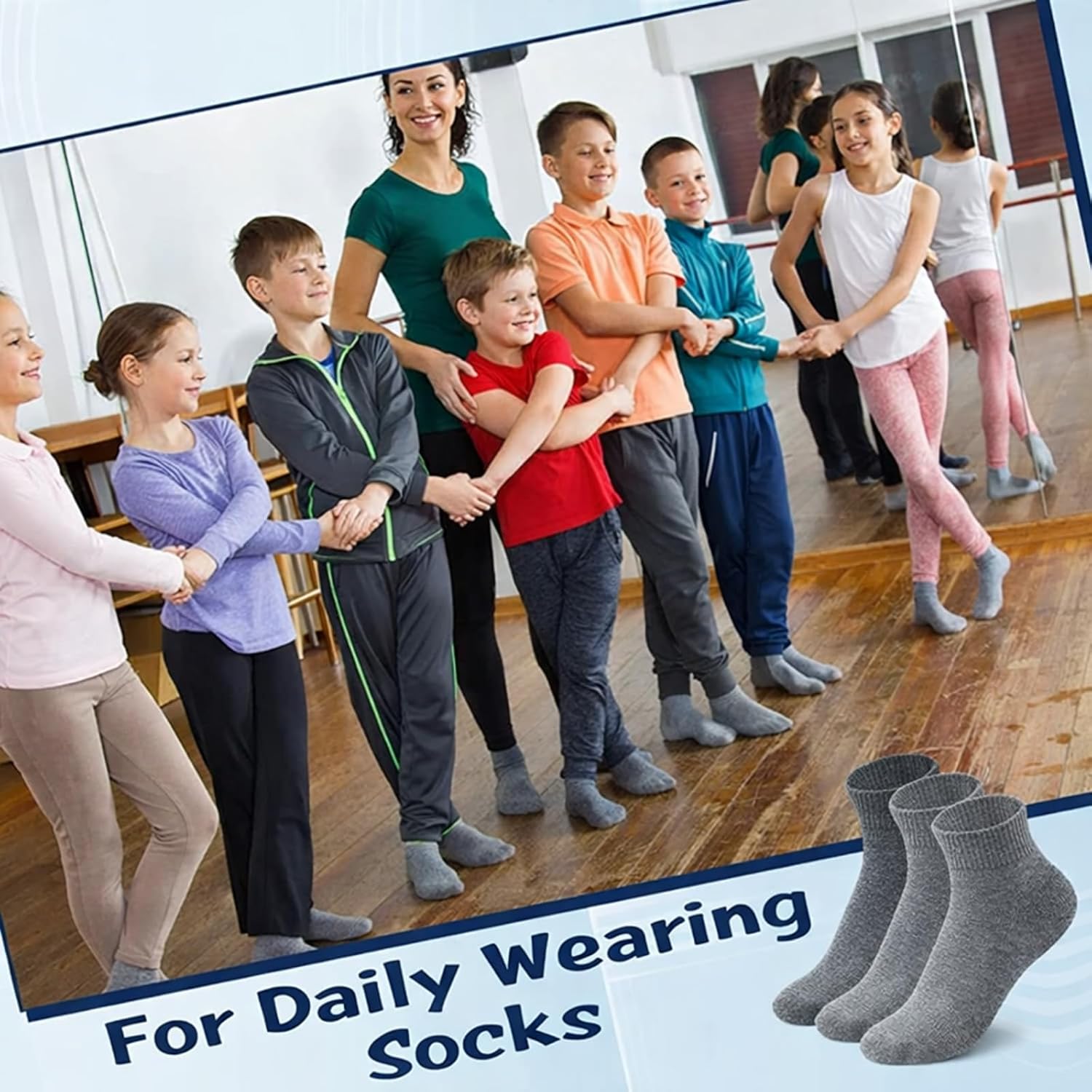 Hanaive Bulk 100 Pair Kids Crew Socks Unisex Stretch Cotton Socks Soft for Childrens Toddlers Youth Homeless Gifts Age 5-10