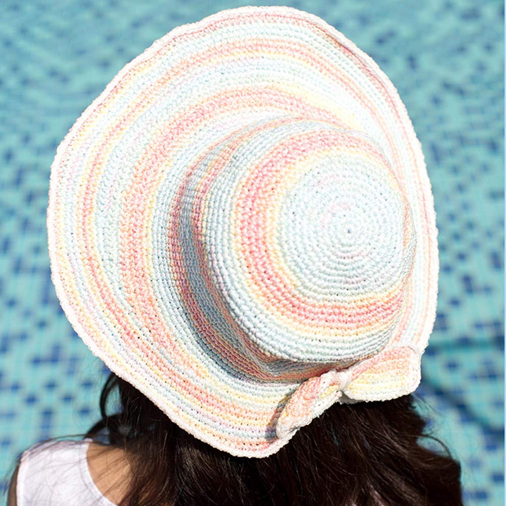 300G Segment Gefärbtes Spitze Garn-Bällen für Häkeln und Stricken Kleider Kleidung Tücher Halsbänder Taschen Puppen Hüte, Regenbogen,C