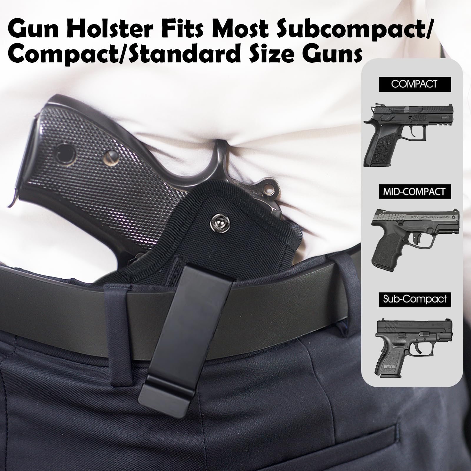 KAIYAYA 2 Pezzi Fondina da Trasporto Nascosta,Pistola Interna o Esterna per Mano Sinistra e Destra Fondina Beretta da Cintura per Pistola Custodia IWB/OWB destra e sinistra adatta per S&W M&P Shield G