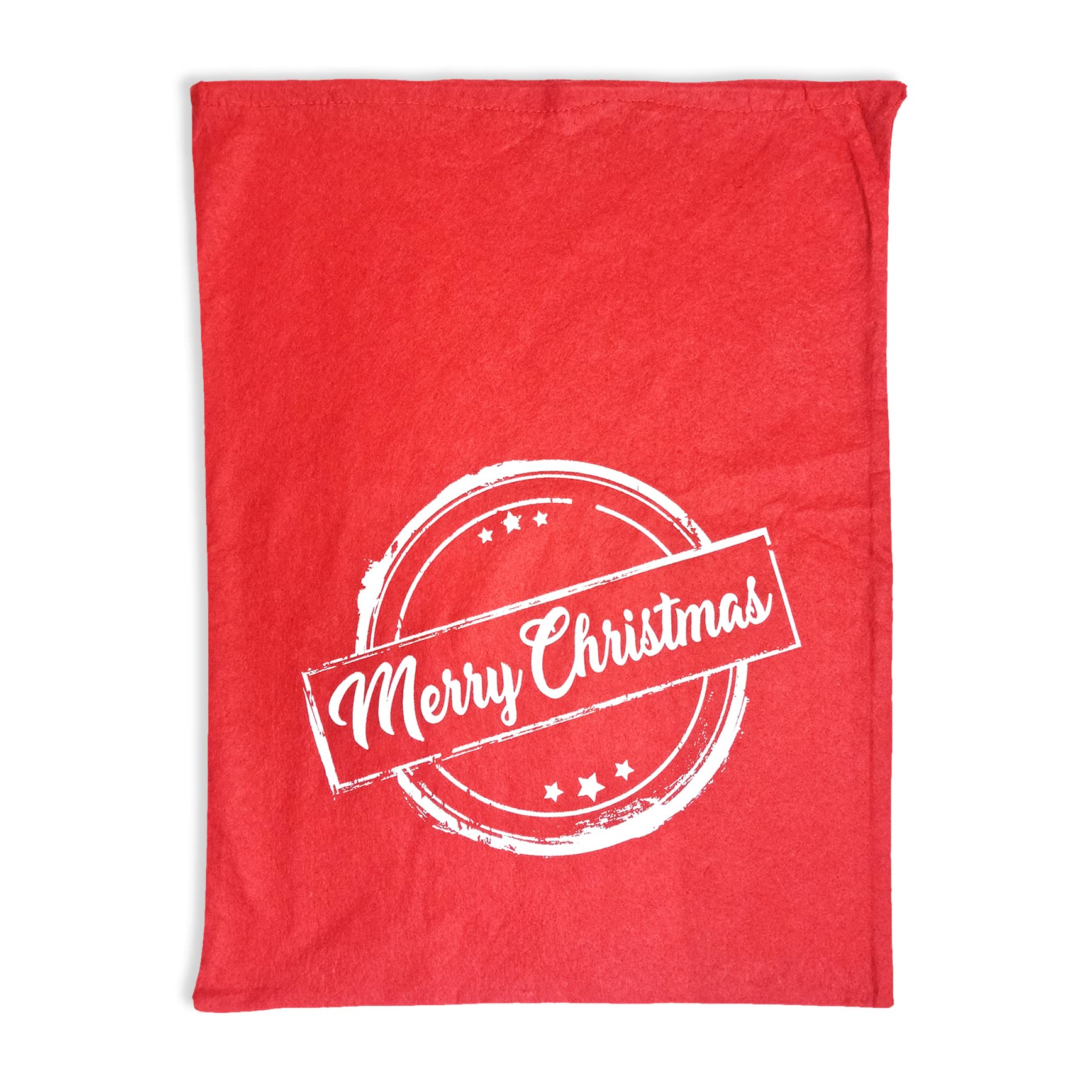 by Robelli Set of 6 Red Merry Christmas Motif Felt Gift Sacks - Image 4