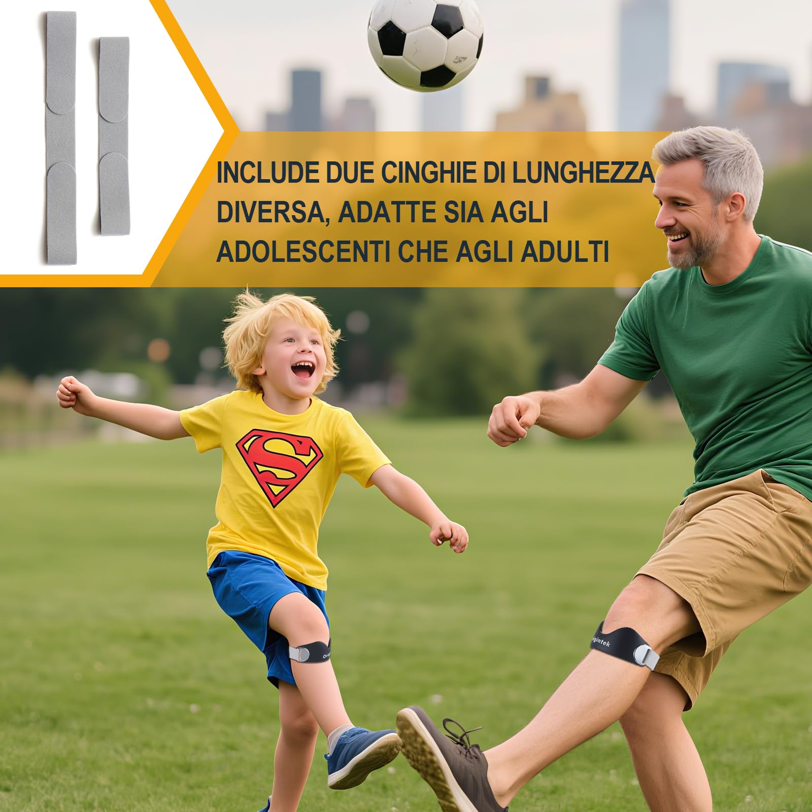 Ginocchiera Rotulea Regolabile Antiscivolo, Fascia di Supporto Tendine Rotuleo per Tendinite, Ginocchio del Saltatore, Corsa Basket Squat, 1 Pezzo con 2 Fasce Intercambiabili Adulti Adolescenti