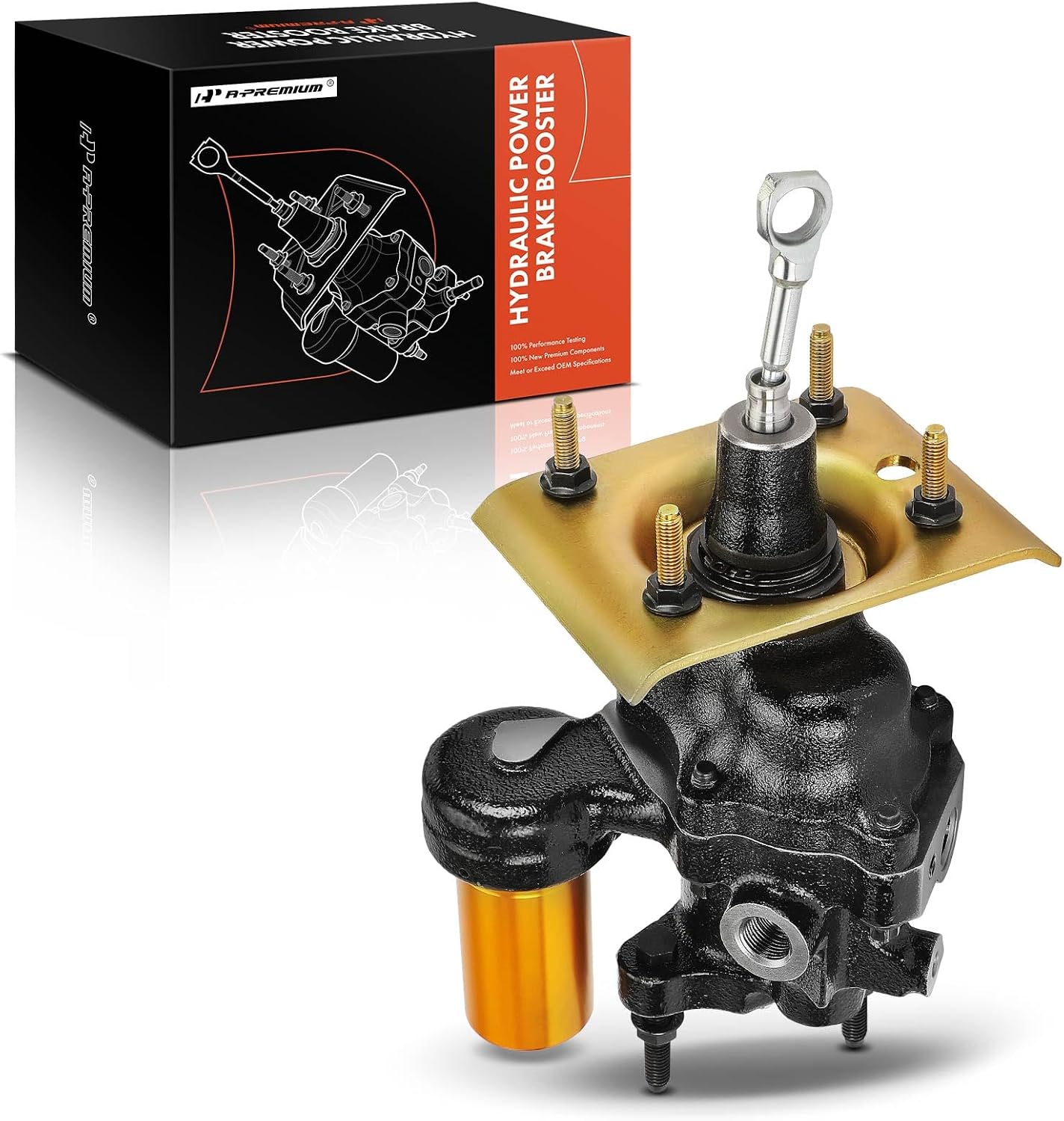 A-Premium Hydraulic Power Brake Booster Compatible with Ford E-350 Super Duty, E-450 Super Duty, 2008-2019, 5.4L 6.0L 6.2L 6.8L, Without Master Cylinder