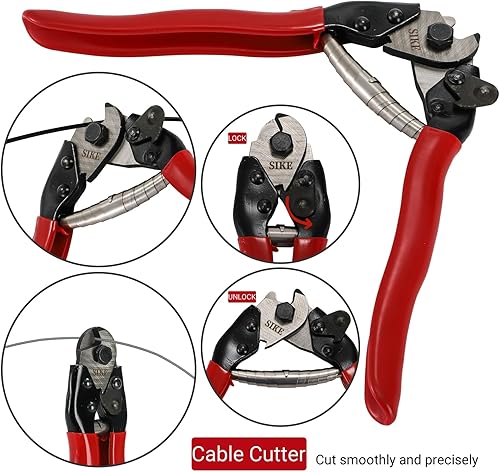 Miniatura 5 de Kit de cable de bicicleta de 91 piezas, cable de freno de cambio de bicicleta con tapas de extremo de cortador, carcasa de cable de cambio de