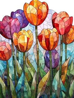 Diamond Painting Abstracto Flor Pintura Diamante Manualidades Adultos NiñOs, Cuadros Diamantes 5D Kit Arte de Mosaico DIY Cristal Pintura de Diamante Para DecoracióN la Pared Del Hogar 50x100cm C-31