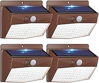 Vista 27 de Peasur Paquete de 6 luces solares para exteriores con sensor de movimiento, luces solares de seguridad impermeables con 3 modos de iluminación