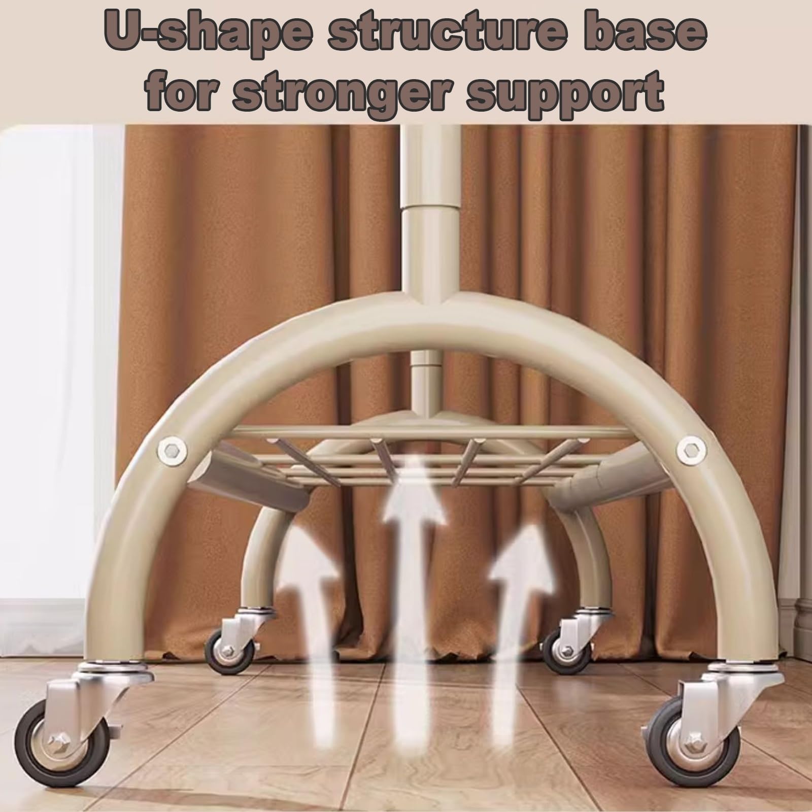 Rolling wieszak na ubrania z metalowym wieszakiem na ubrania zielony 60 cm 23,6 cala stylowe ubrania nizer oszczędność miejsca stojak na ubrania do domu lub butiku