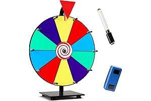 12-Inch Heavy-Duty Spinning Raffle Prize Wheel
