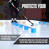 Vista 6 de Snipers Edge Hockey - Azulejos de hockey Drlyand Slick, para entrenamiento de hockey, accesorios de hockey para interiores y exteriores