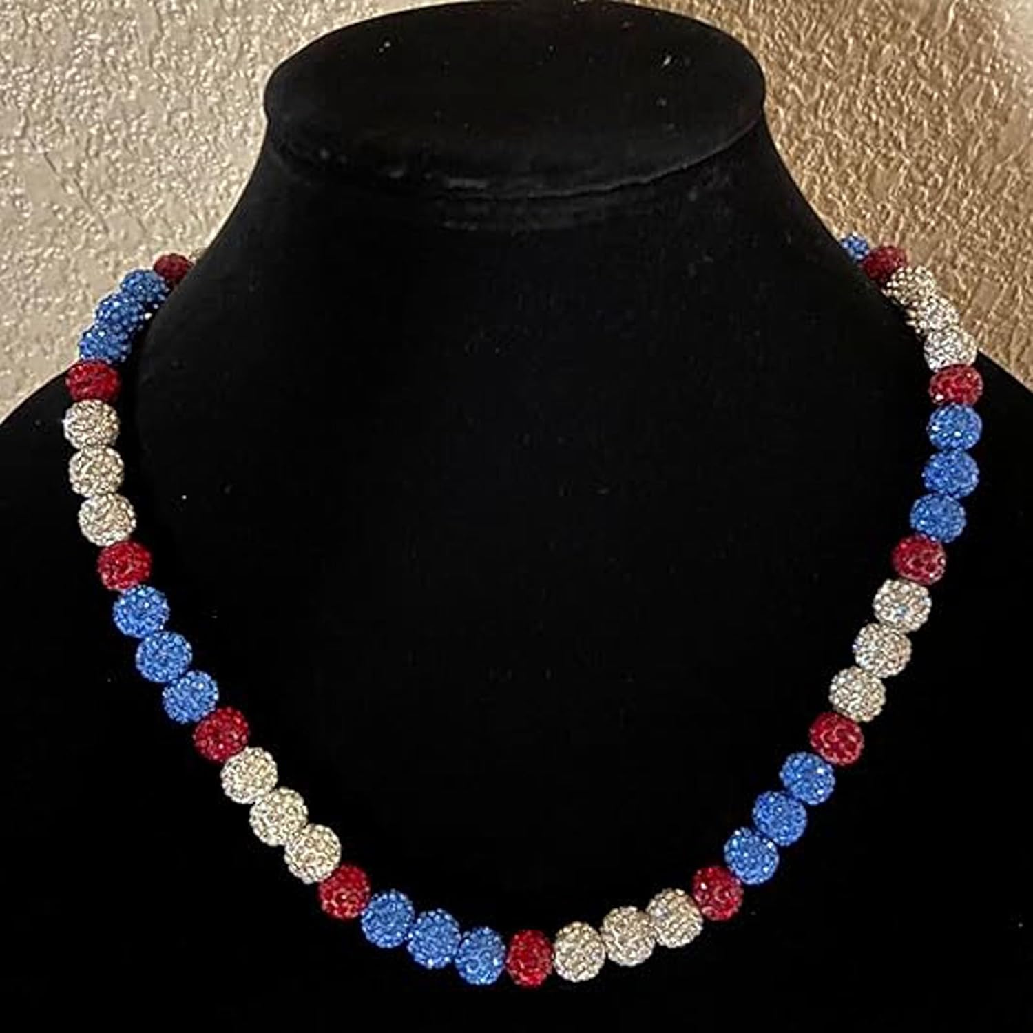 Unisex Colorful Diamond Baseball Necklace – Diamond Rhinestone Beaded Chain Necklace, Stylish Baseball Jewelry Gift for Baseball Enthusiasts and Team Players - Image 7