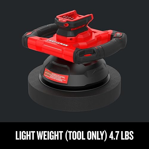 Miniatura 3 de CRAFTSMAN Pulidora inalámbrica V20, pulidora orbital para detalles de automóviles, 10 pulgadas con protección contra salpicaduras, solo herramienta
