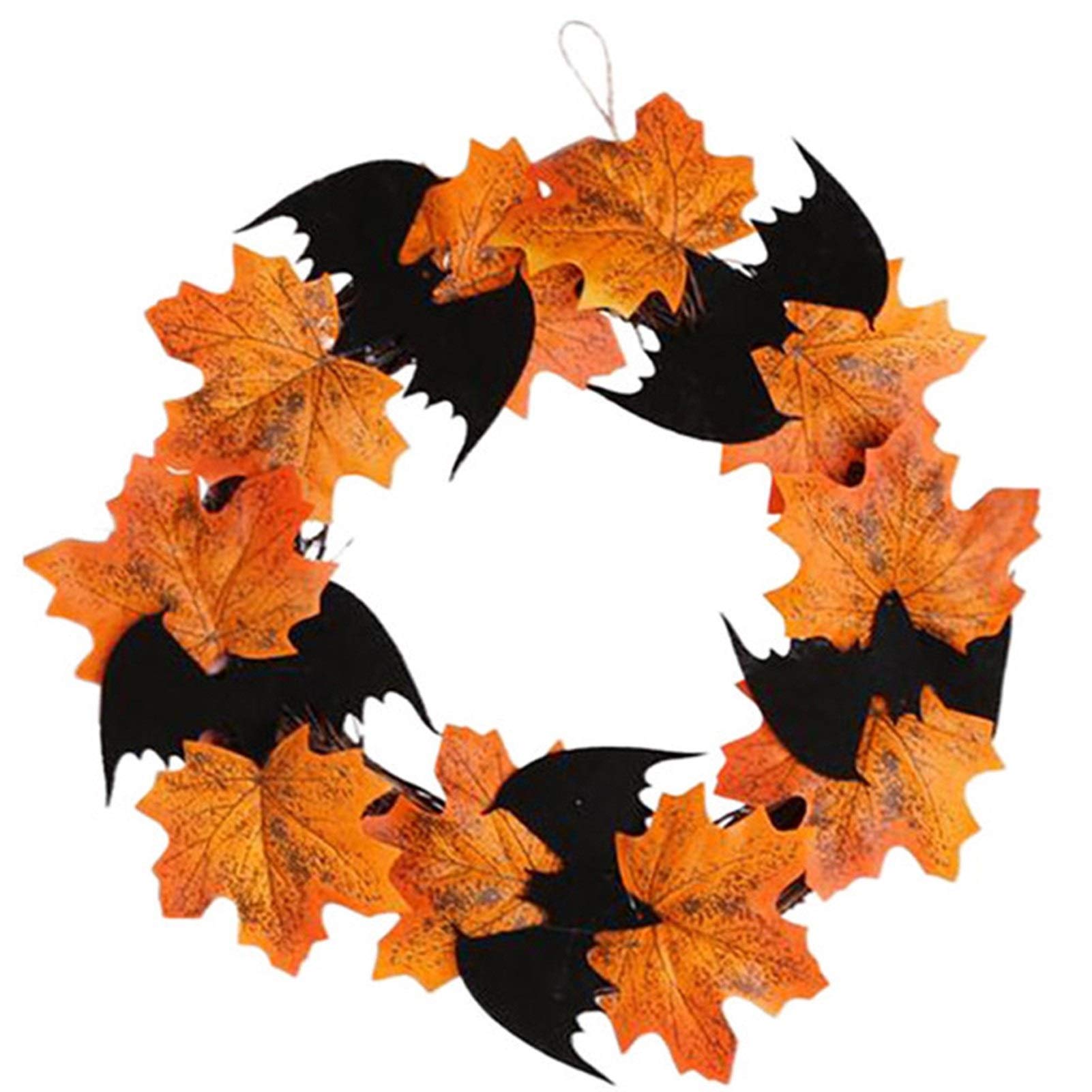 Guirlande de Noël orange Transer avec pendentifs en feuilles d'érable