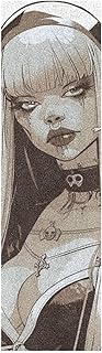 BCFHRGT Gothic Nun Cool Grip Tape for Skateboards with Design Non Slip Grip Tape for Scooters Deck 33×9 Inch Papel para patinetas