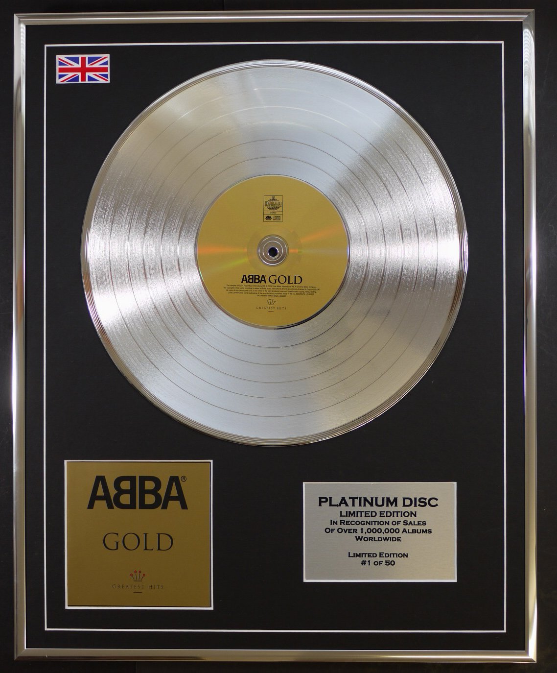 ABBA/LTD EDITION CD PLATINUM DISC/GOLD