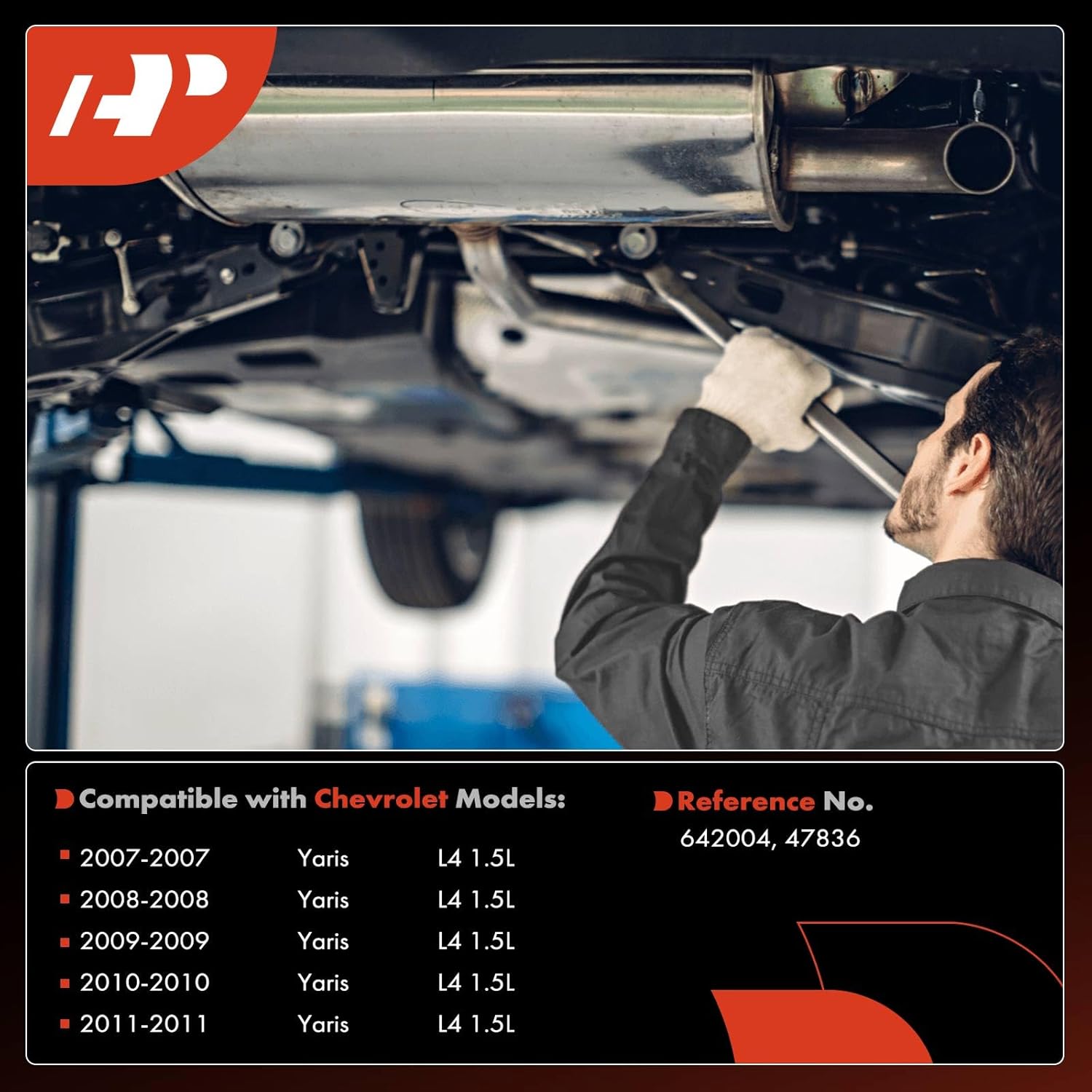A-Premium Catalytic Converter Kit Direct-Fit Compatible with Toyota Yaris 2007 2008 2009 2010 2011 1.5L, E.P.A. Compliant